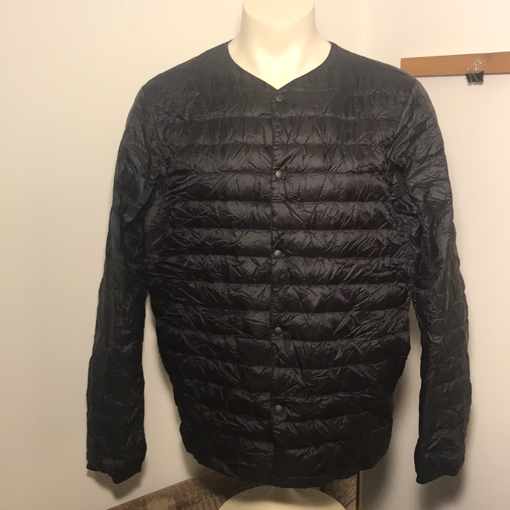 NWOT UniQlo Micro down packable collarless jacket
